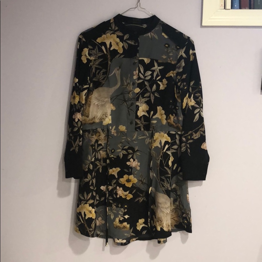 ALL SAINTS Pattern Long Sleeve Dress